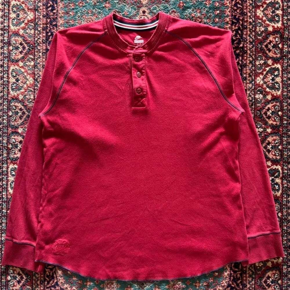 Nike Vintage Long Sleeve Henley Sweater